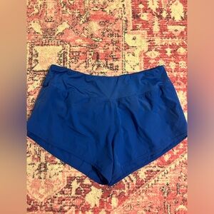 blue athletic shorts